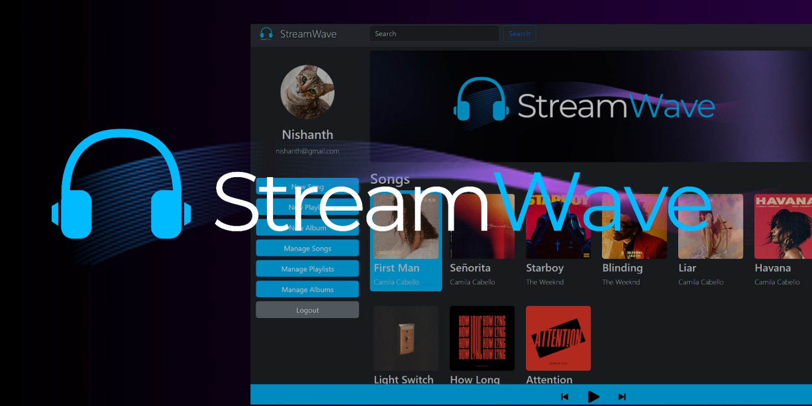 StreamWave - Music Streaming App